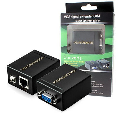 Vga Extender 60m single CAT 5 5e 6