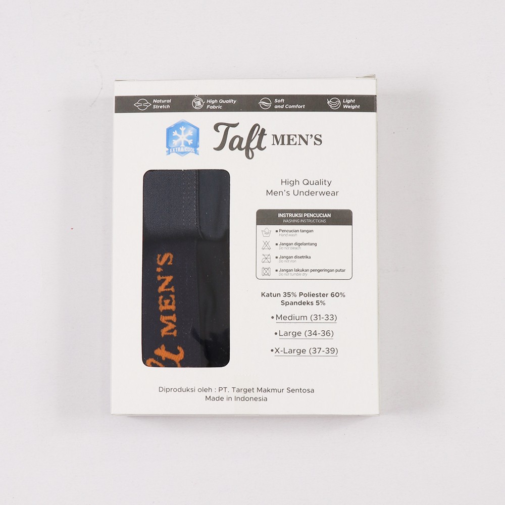 Taft - 2pcs Celana Dalam Pria Boxer Pendek CD Cowok Karet Besar TM 3212