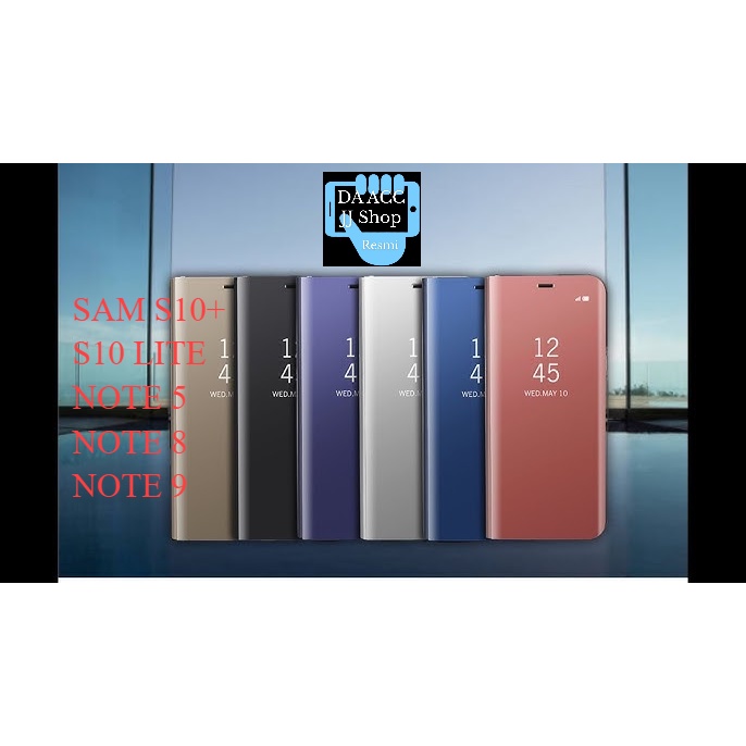 DA samsung S10 PLUS S10 LITE NOTE 5 NOTE 8 NOTE 9  Flip Cover Mirror Standing Case Smart View