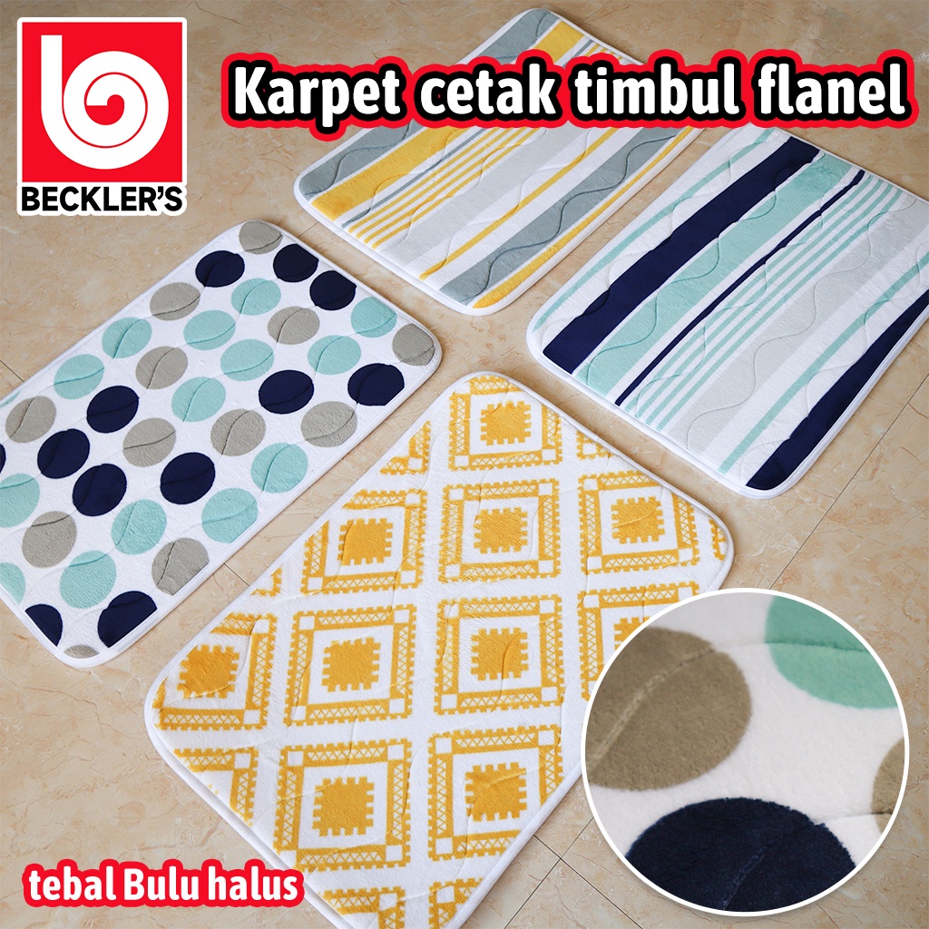 Keset kaki Anti Slip Bahan Flanel 4 Motif HIGH QUALITY / Keset rumah UKURAN 40x60CM