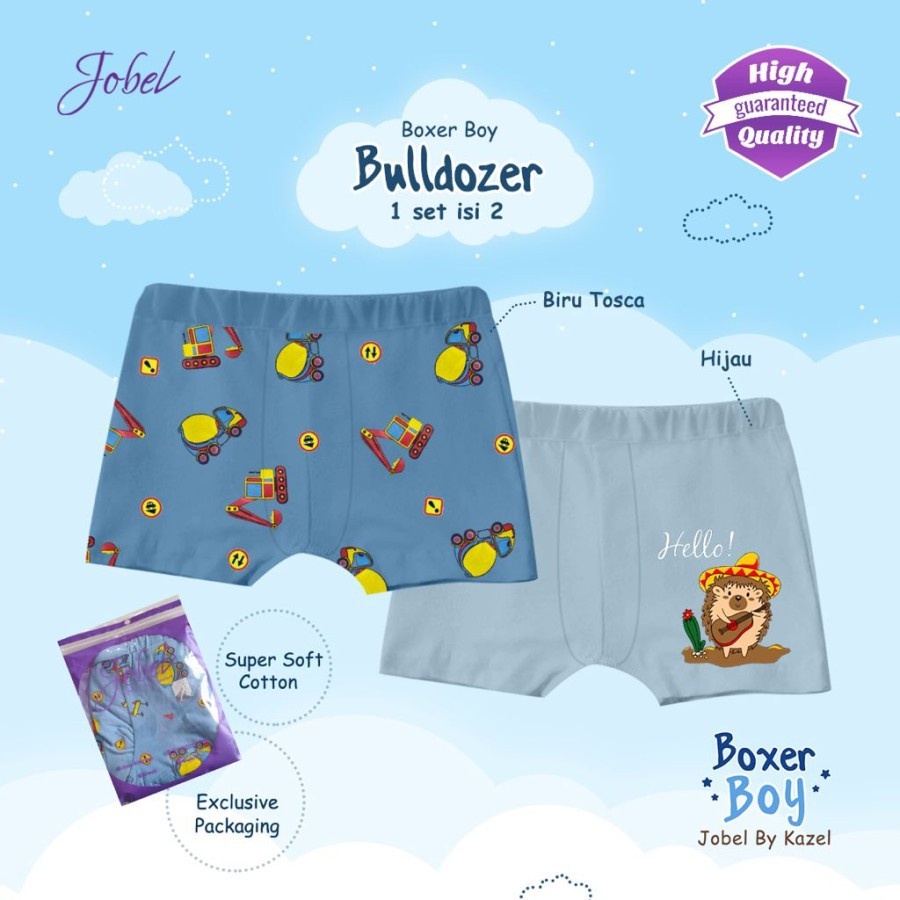 Kazel Jobel Boxer Boy isi 2pcs - Celana Dalam Anak Laki-Laki JBL-BB