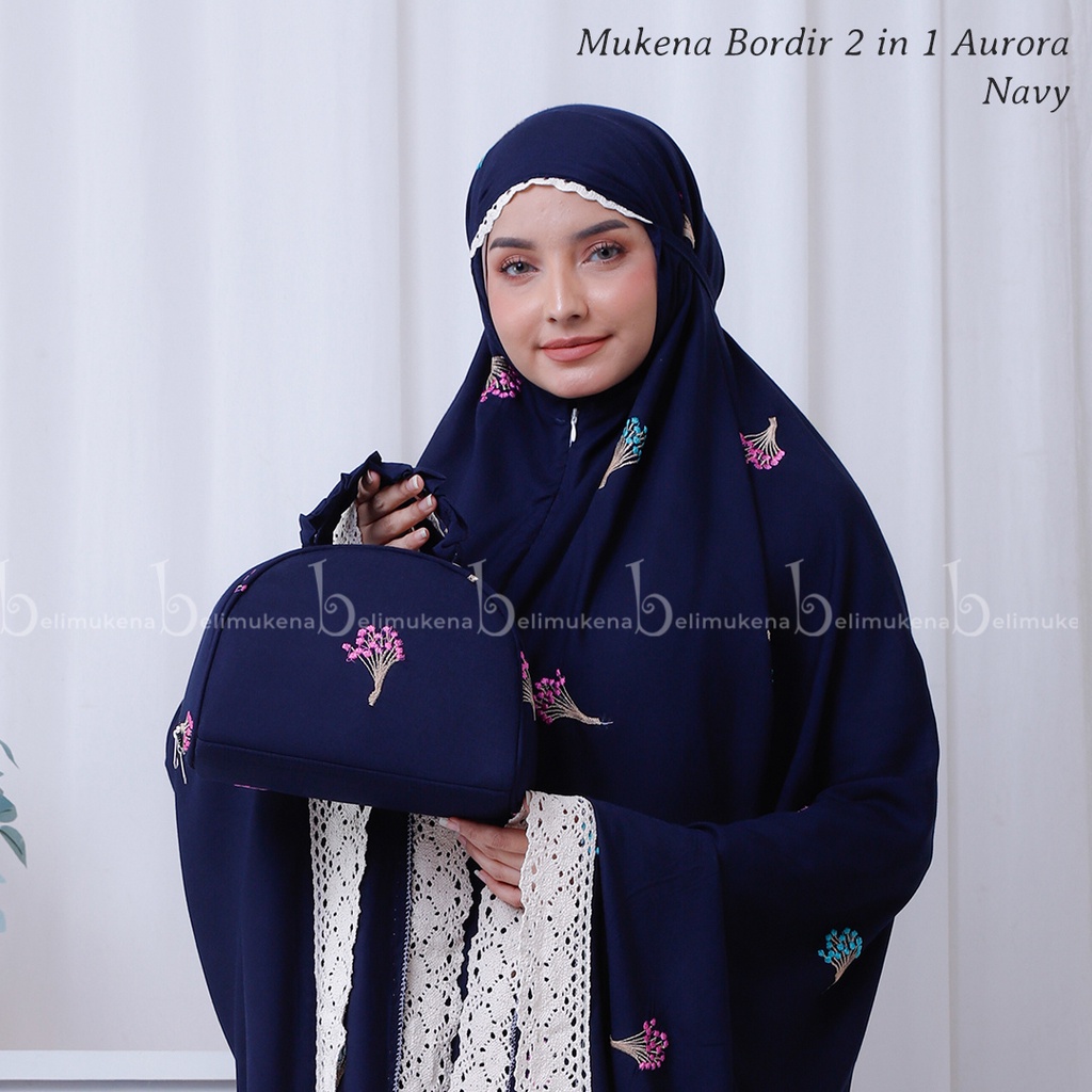 Mukena Dewasa Rayon Bordir 2in1 Aurora