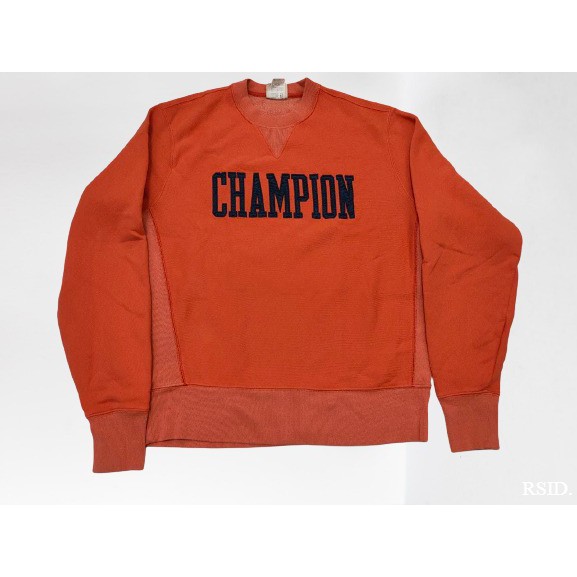 CHAMPION VINTAGE WASH CREWNECK SWEATSHIRT SIGNATURE GROOVY PAPAYA