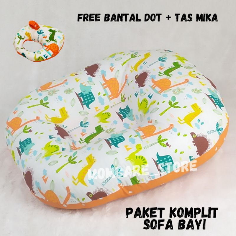 Paket komplit / Sofa bayi + Bantal dot +Tas mika-PAKETKOMPLIT#18