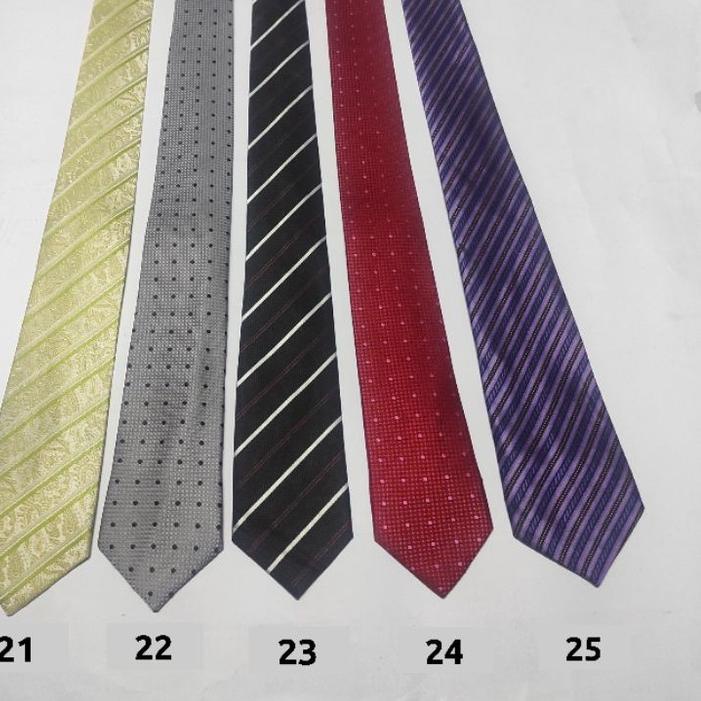 빠 Dasi motif dasi kantor dasi panjang pria dongker garis hitam