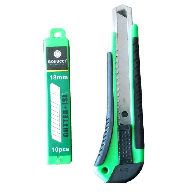 

:::::::] PISAU CUTTER PLUS ISI 10pcs MERK BONUCCI