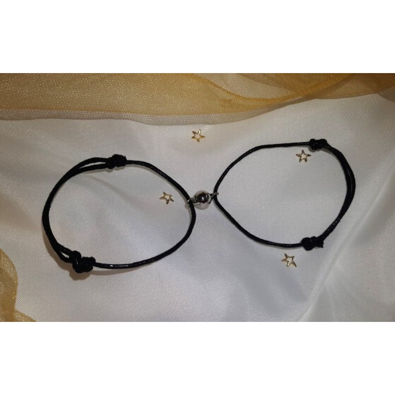 Gelang Couple Magnet Polos/Gelang Couple Magnet Nikel/Gelang Tali Couple Inisial//Gelang Tali Zodiak