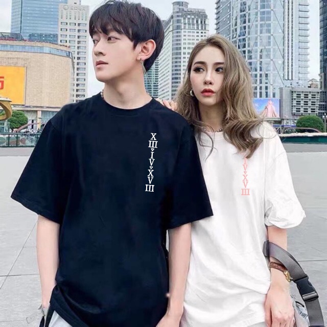 Jual Baju Couple Romawi Kaos Motif Angka Romawi Keren Kaos Kekinian