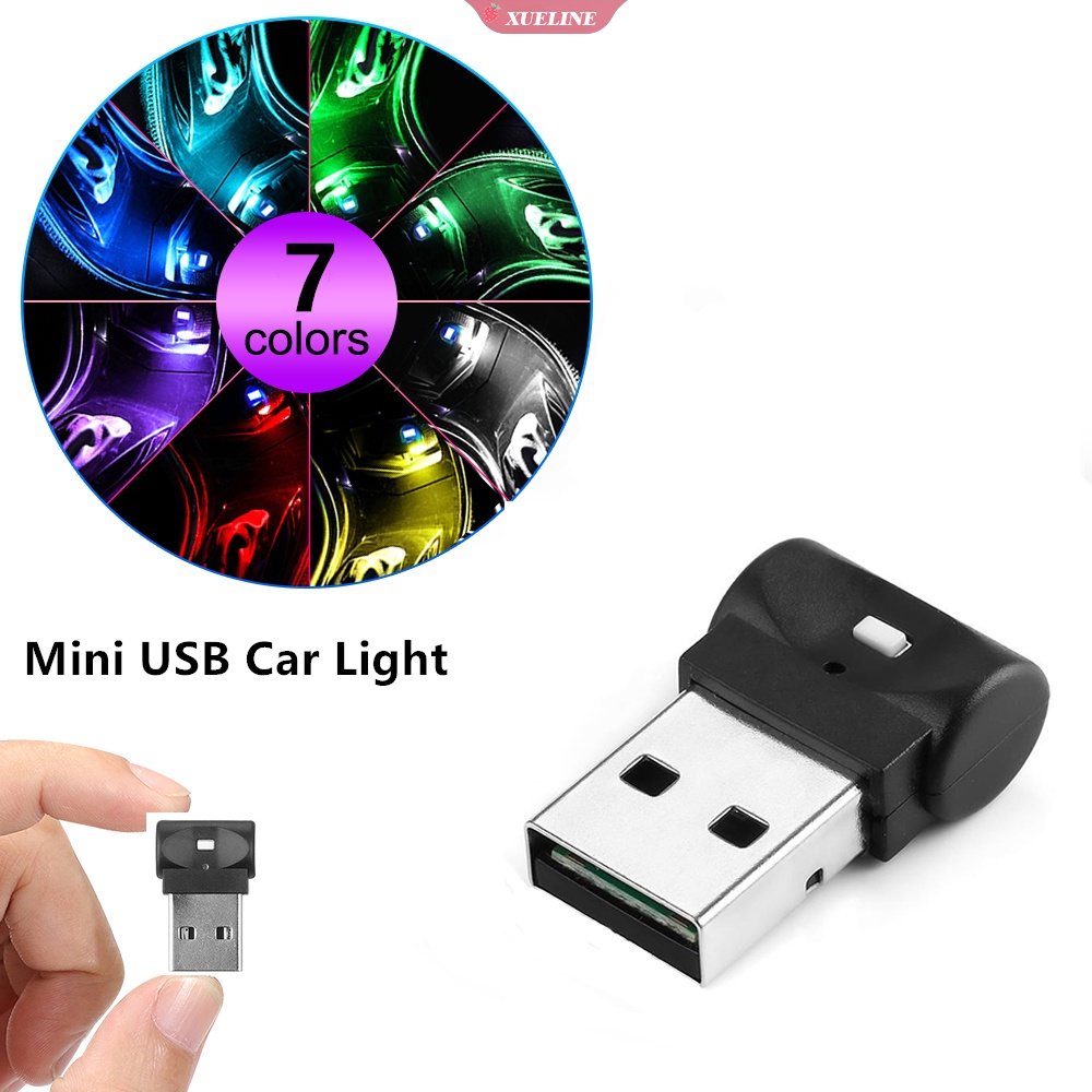Lampu Led Mini Usb 7 Warna Untuk Interior Mobil