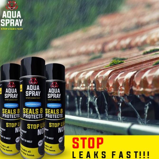 Aqua Spray - Atap Anti Bocor Rubber Sealant Spray 500ml Buy 2 Get 3