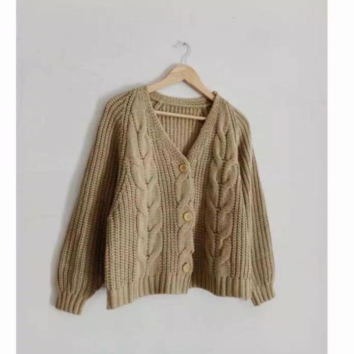 OUTER RAJUT CABLE 3GET SUPER PREMIUM/CARDIGAN RAJUT TEBAL.