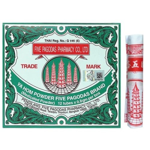 dus YA HOM POWDER Five Pagodas Brand ( bpom ) Obat Sakit Perut Mual Diare Masuk Angin - Obat Cina AY