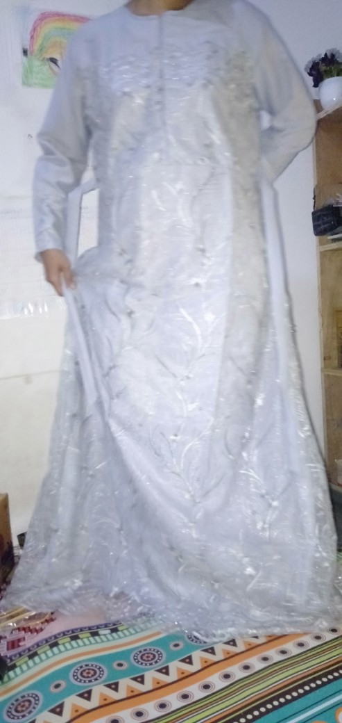 Ready Again...!!!batik Gamis Brokat Tile Mutiara Aurel Premium - Kayla - Sabrina