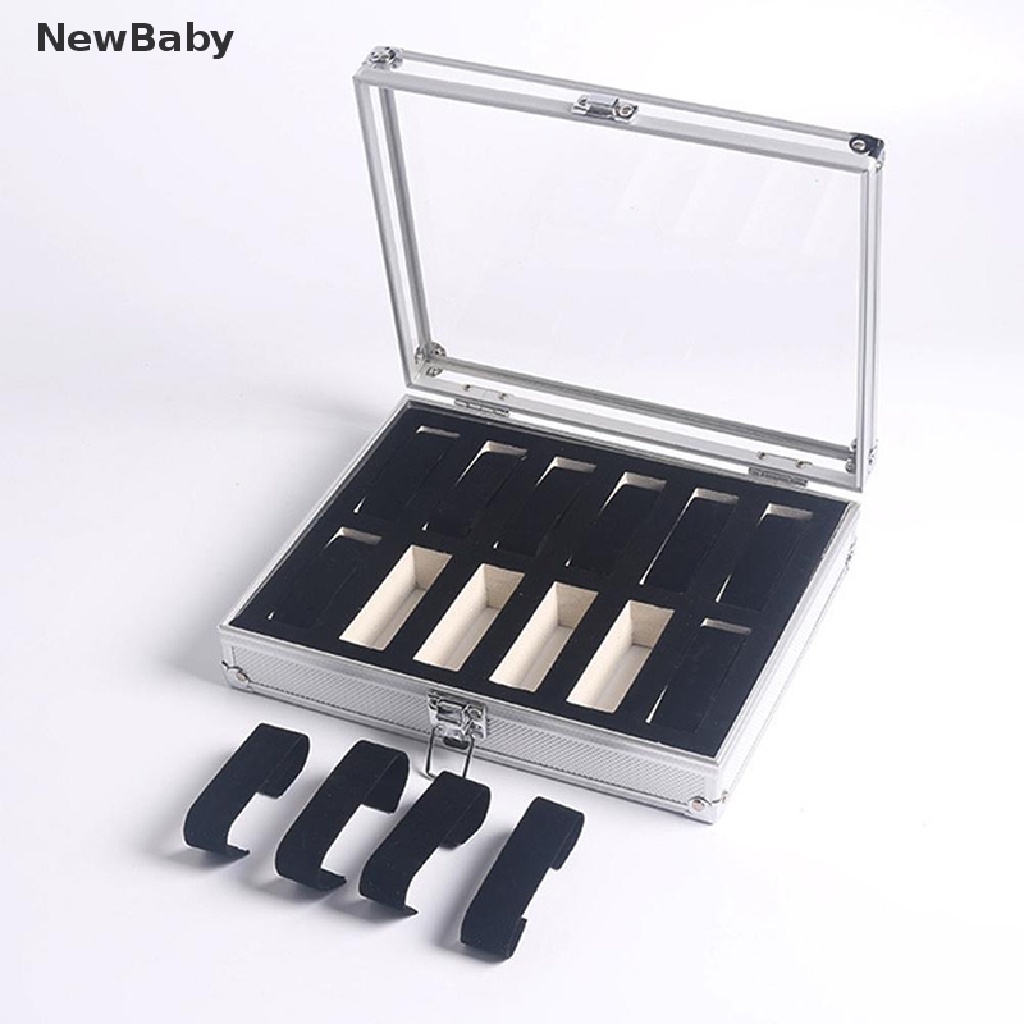 Kotak Display Holder Jam Tangan / Perhiasan Dengan 6 / 12 Sekat
