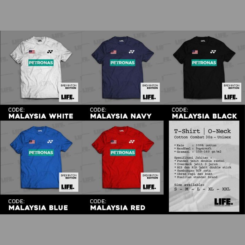 Baju Life Cotton Malaysia / Kaos Atasan Katun / Baju Katun Pria Wanita Couple / Cotton Distro T-shirt / Cotton Combed 30s