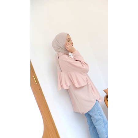 RYU TOP OVERSIZED / KEMEJA WANITA / KEMEJA ATASAN WANITA-Nude