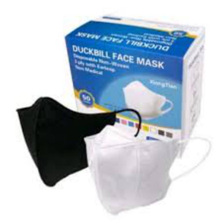 Masker Duckbill Facemask Premium Garis - 3 Ply - 50 Pcs/Pack