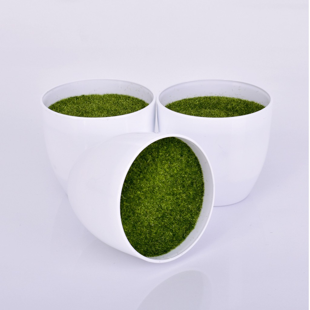 COD / TL88 POT BUNGA PLASTIK MODEL BULAT PETAK LOVE WARNA PUTIH P9991-5