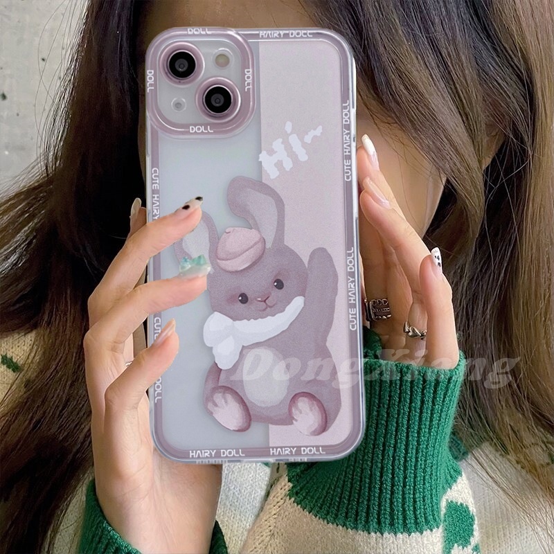 Soft Case TPU Motif Mata Kelinci Untuk Realme C15 C35 C11 2021 C20 C21Y C25 C25S C15 C12 C3 C2 Realme5 5i 6i 8i 9i 30A