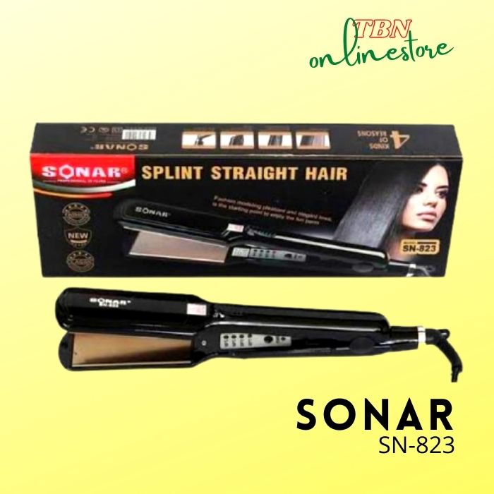 Alat Catok Catokan Pelurus Rambut Flat Lebar - Splint Straight Hair Sonar SN-823 ORI