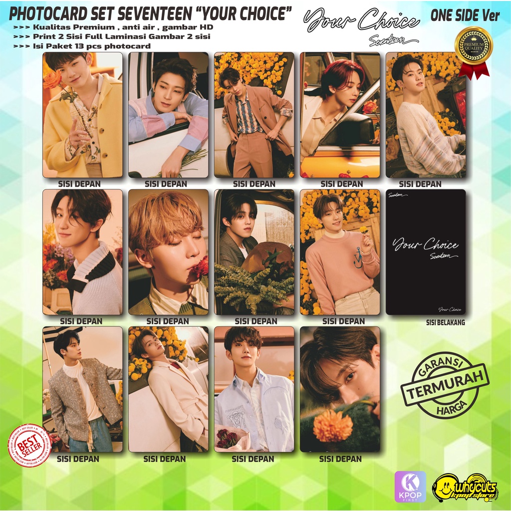 PHOTOCARD SET KPOP PREMIUM SEVENTEEN YOUR CHOICE