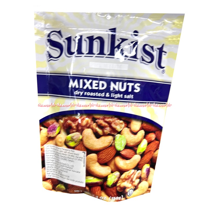 Sunkist Mixed Nuts 150gr Dry Roasted &amp; Light Salt Sun Kist Kacang Campur Panggang Bakar Asin Sunkis Mix Nut Dri Rost