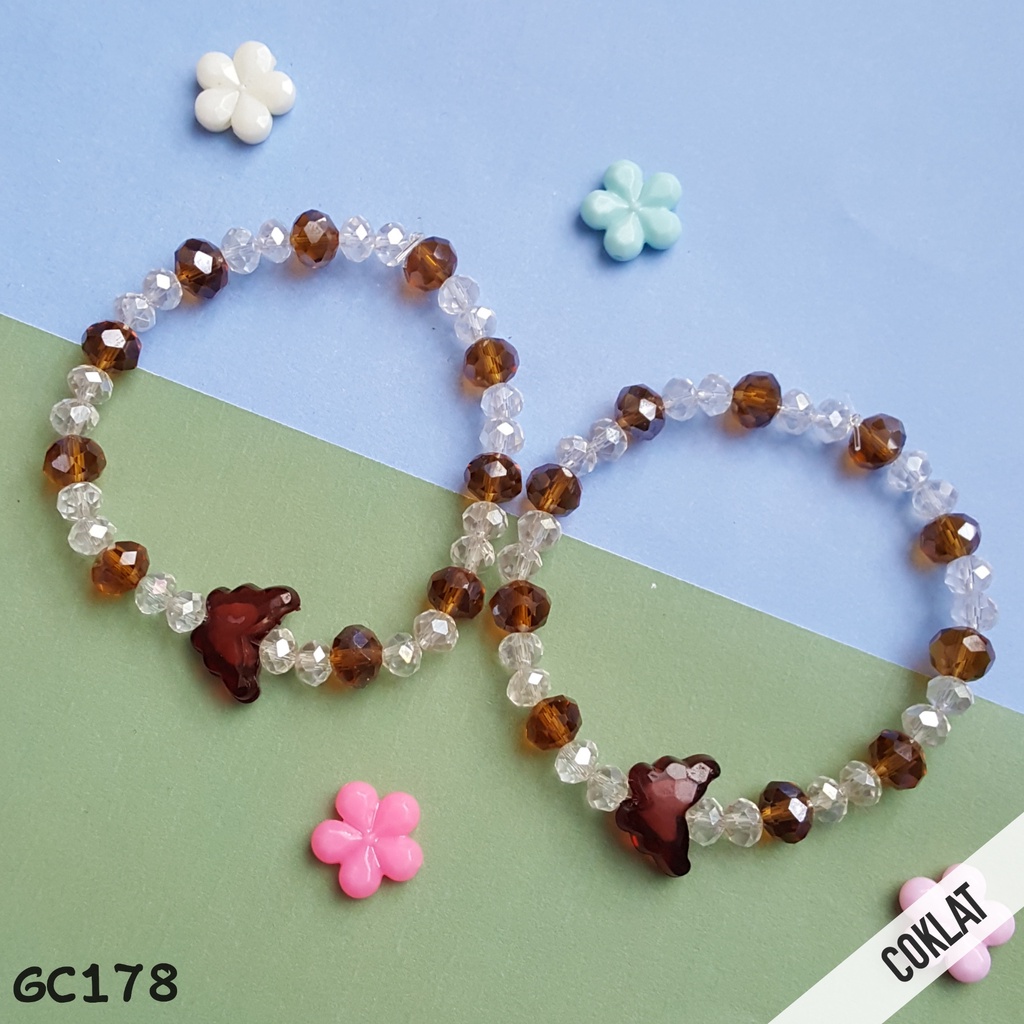 PGX Gelang Couple Sahabat / Bestie Kristal Aksesoris Wanita GC178