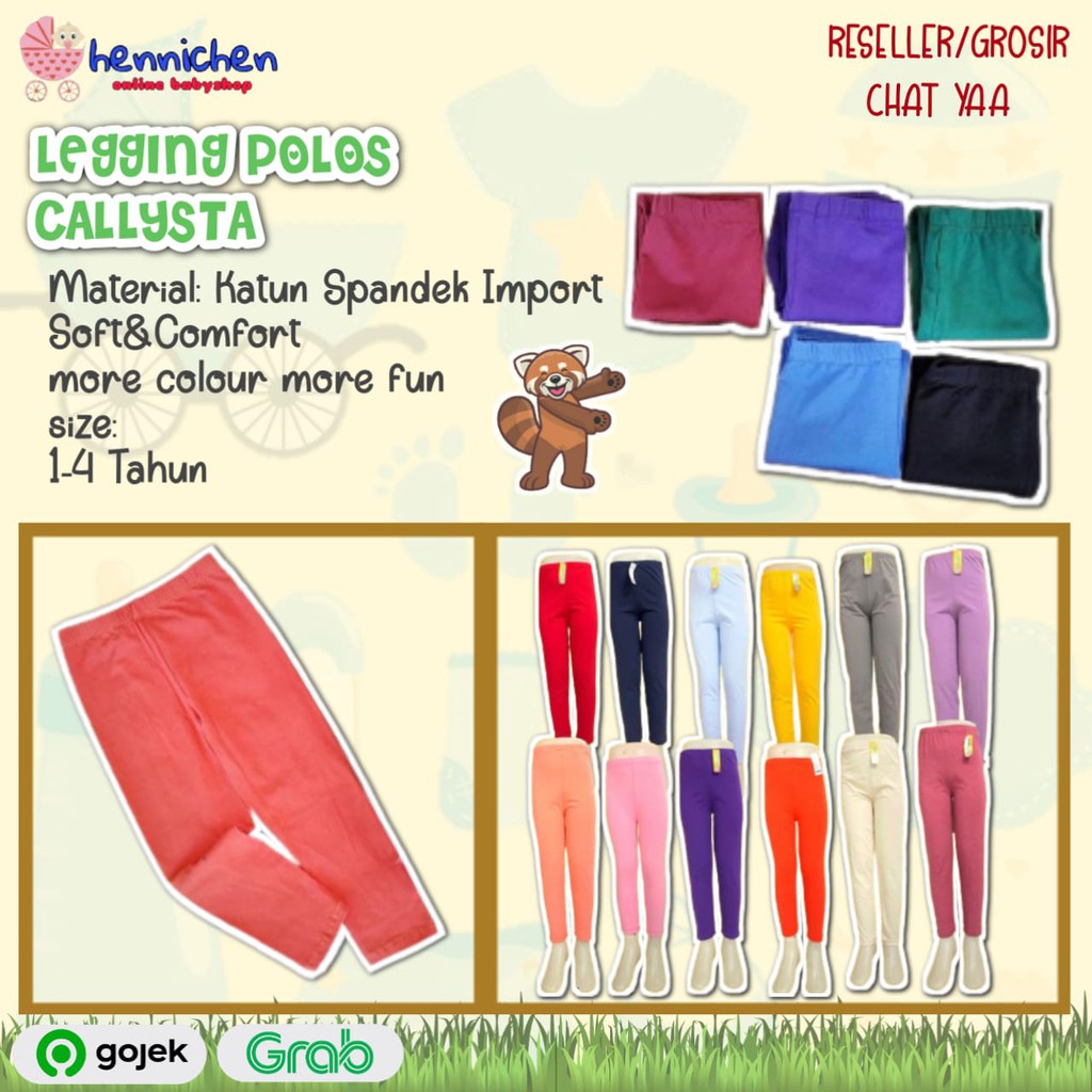 Legging Callysta Leging Polos Bayi dan Anak HIGH QUALITY legging anak jegging anak celana panjang anak