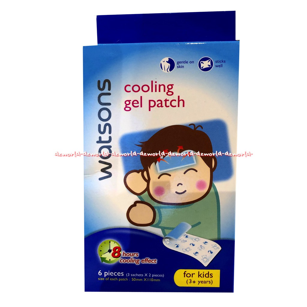 Watsons Cooling Gel Patch For Kids 8Hours Plester Pereda Demam 6pcs Anak Watson