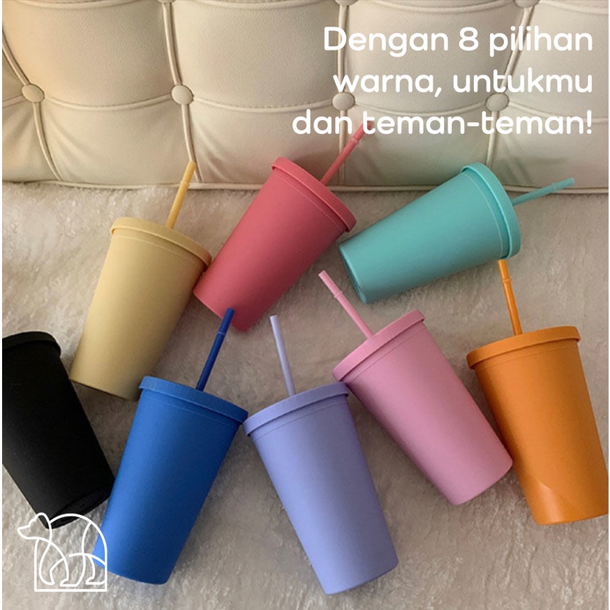 【IKONE】MOMO Botol Minum Warna Warni Aesthetic Botol Minum Estetik Termos Botol Aesthetic Water Bottle Tumblr