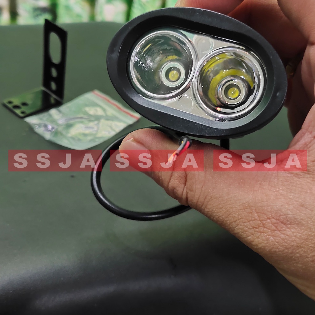 LAMPU TEMBAK SOROT LED CWL 2 MATA LENSA CREE ANGEL AYE BREKET SPION