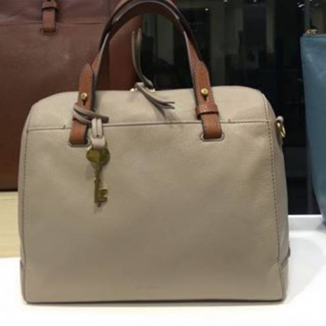 Tas fossil Rachel light taupe satchel bag
