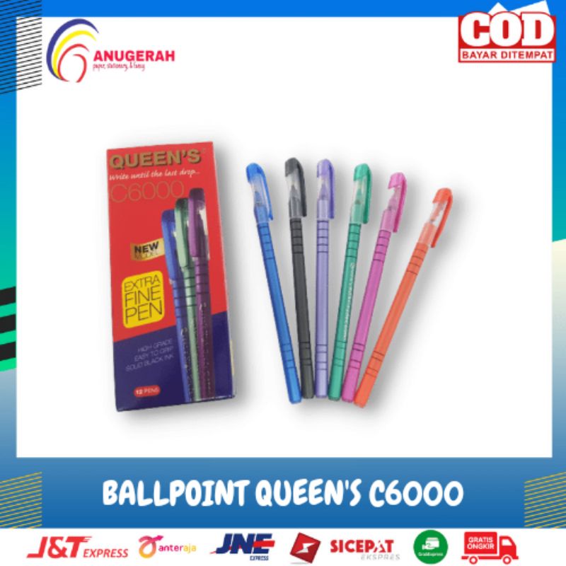 

QUEEN'S C6000 BALLPOINT HITAM (LSN)