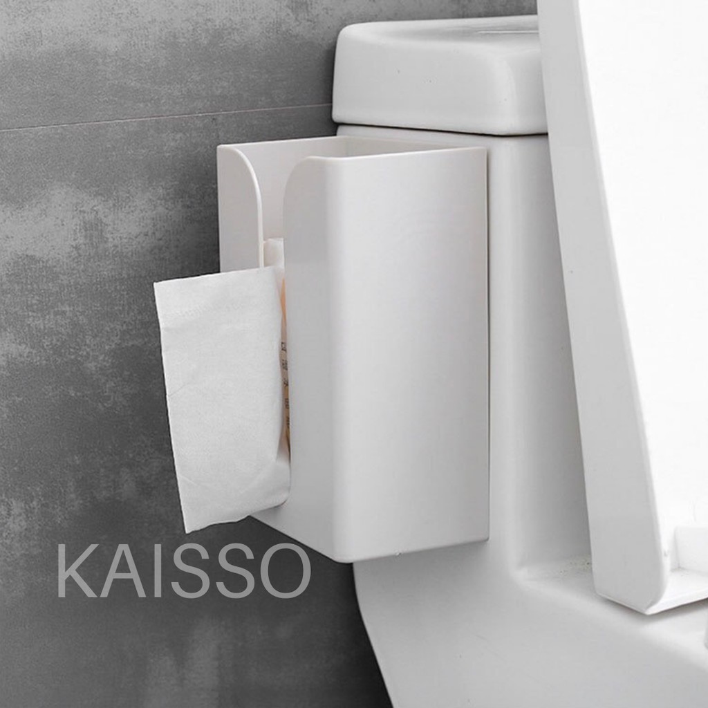 KAISSO - KOTAK TISSUE GANTUNG / TEMPAT TISSUE TEMPEL DINDING MODERN PLASTIK KUAT