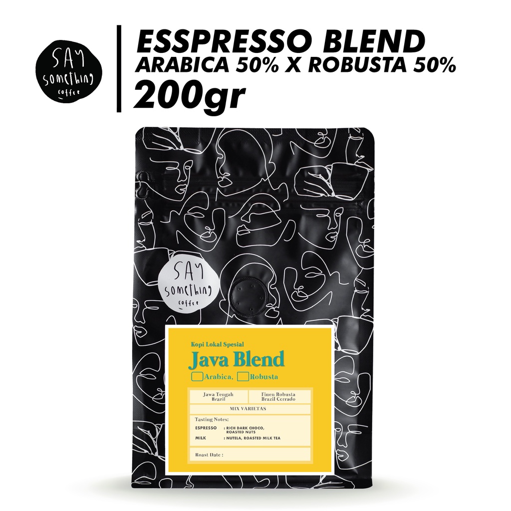 

Java Blend 200 Gram - Arabika 50% Robusta 50% - Khusus Kopi Susu Say Something Coffee