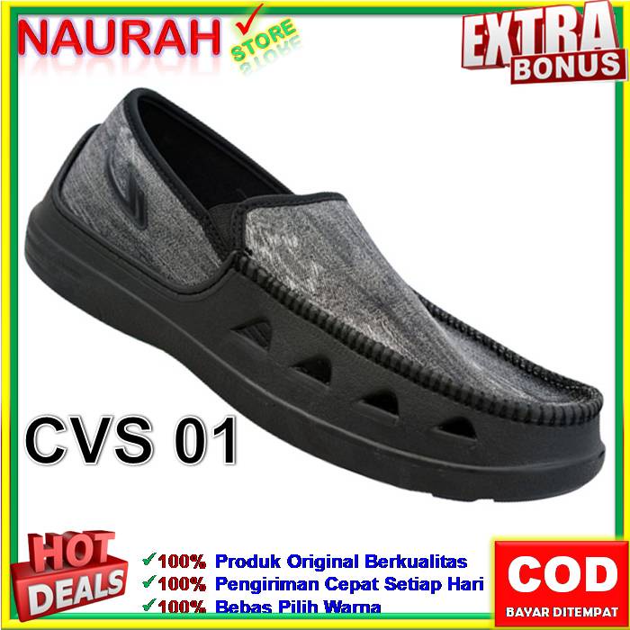 ✨ COD ✔️ NEW ERA CVS 01 07 SEPATU PRIA  SNEAKERS SLIP ON ORIGINAL RINGAN KUAT SOL TAHAN AIR