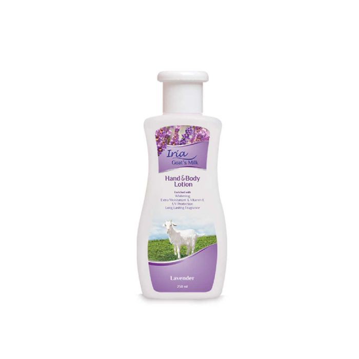 iria goat's milk hand and body lotion lavender   250ml