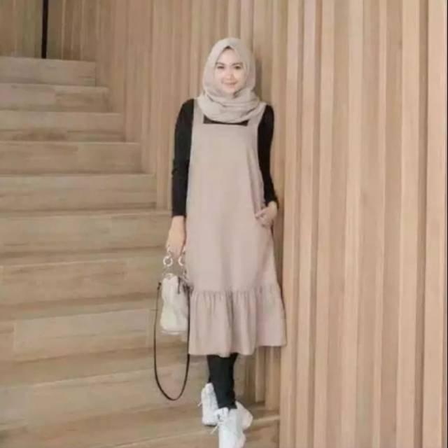 Baju Outer Muslim Kekinian Overall Princess Trends Fashion Anak Muda Di Hari Lebaran