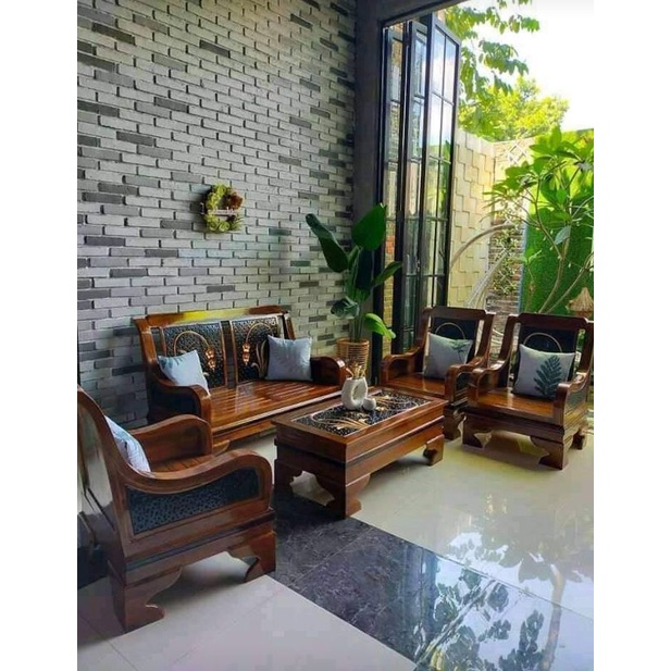 KURSI TAMU JATI 2111MEJA SET KURSI TAMU MINIMALIS KURSI SEMUT JATI