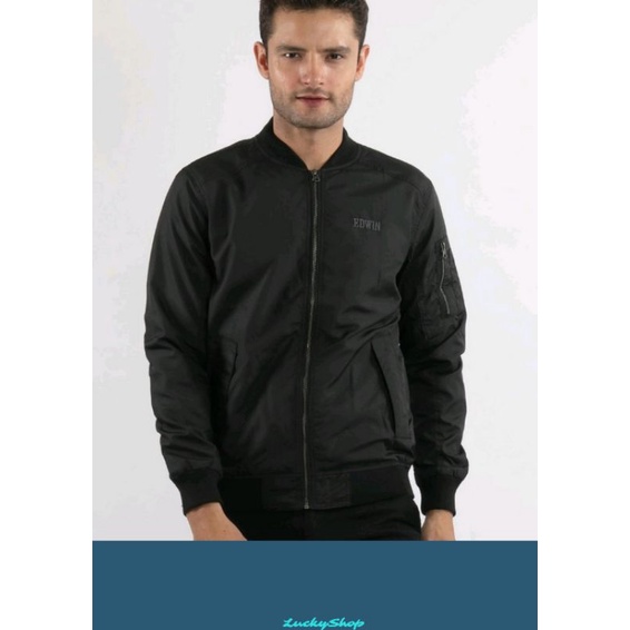 Jaket Bomber Pria Edwin Rodeo Black