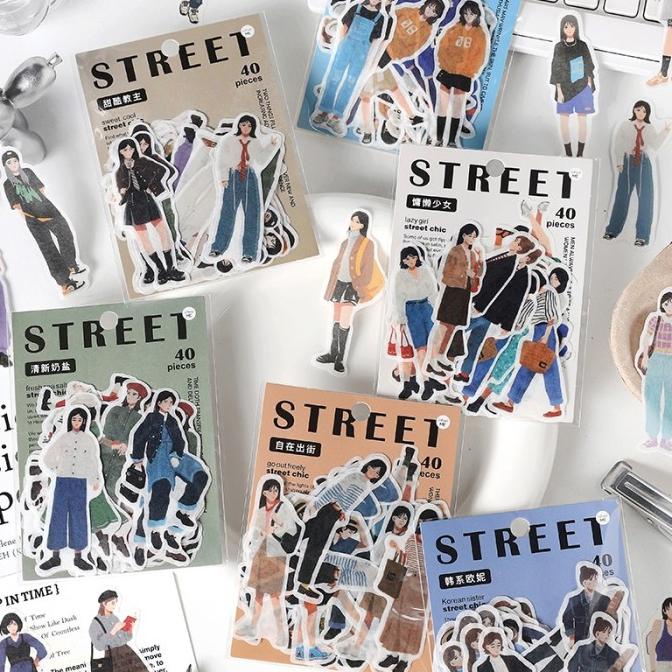 

(BISA COD) Sticker OOTD Girls Stiker Scrapbook Journal DIY Deco Aesthetic PROMO Kode 947