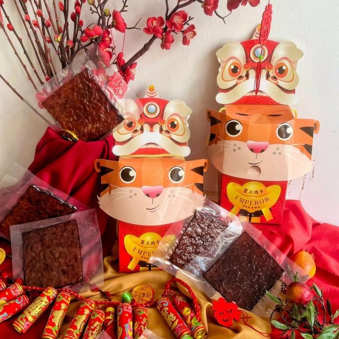 

---Terbaru--- Emperor pork (bakkwa ) 500gr isi 8-10 pieces/box - kotak harimau