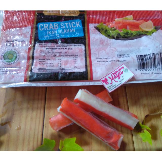 Frozen Crab stick chikuwa satuan halal kepiting crab surimi murah enak sushi shabu shabu