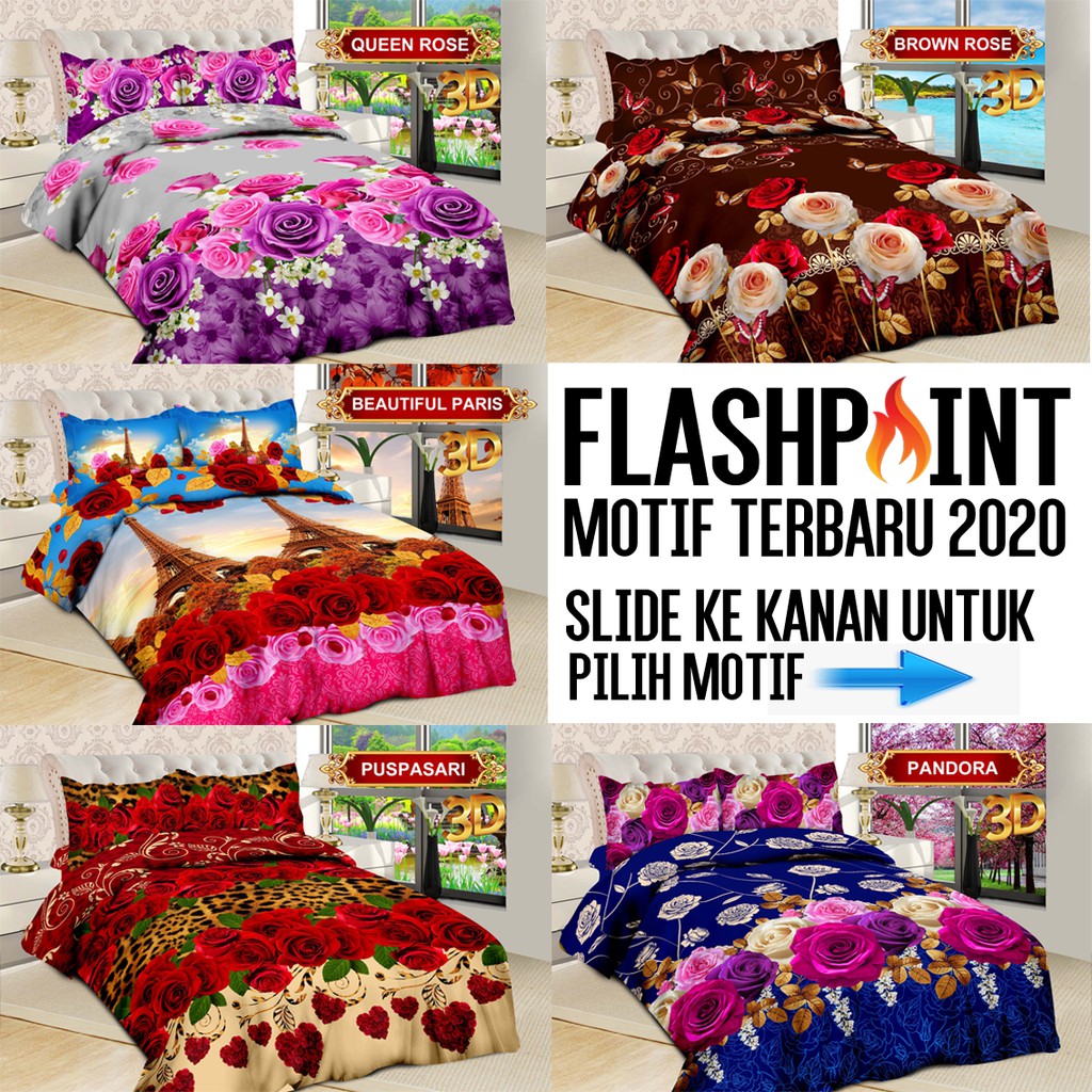 (BISA COD) SPREI MODEL RUMBAI / RENDA BONITA DISPERSE 3D ORIGINAL 180x200 SPREI RIMPEL PANJANG