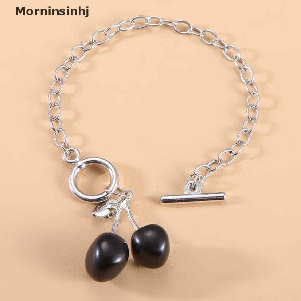 Mornin Fashion Kalung Choker Hip Hop Cherry Liontin Baru Punk Stainless Steel Harajuku Diablo Gothic Link Rantai Klavikula Chain id