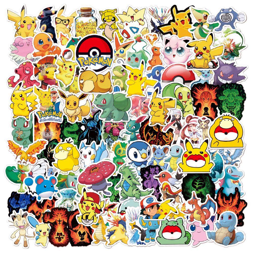 Mxbeauty Stiker Pokemon Mini DIY Dekorasi Klasik Anime Motor Sekolah Kantor Perlengkapan Koper Pokemon Skateboard Animel Stickers