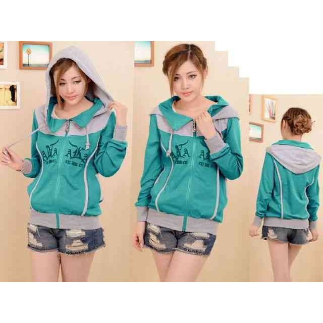 [Jaket Anna Tosca LO] Jaket wanita babytery hijau tosca