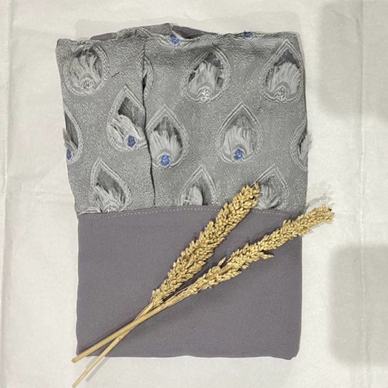 Pashmina Instan Tali Pad Maruya Pasmina Renda Realpicture Phasmina Bubblecrep Original PashtanMaruya-Silver