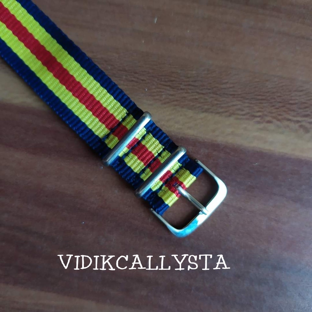 Tali jam Tangan 3C Canvas Nylon Kain Model Nato Strap 20mm 5Strip