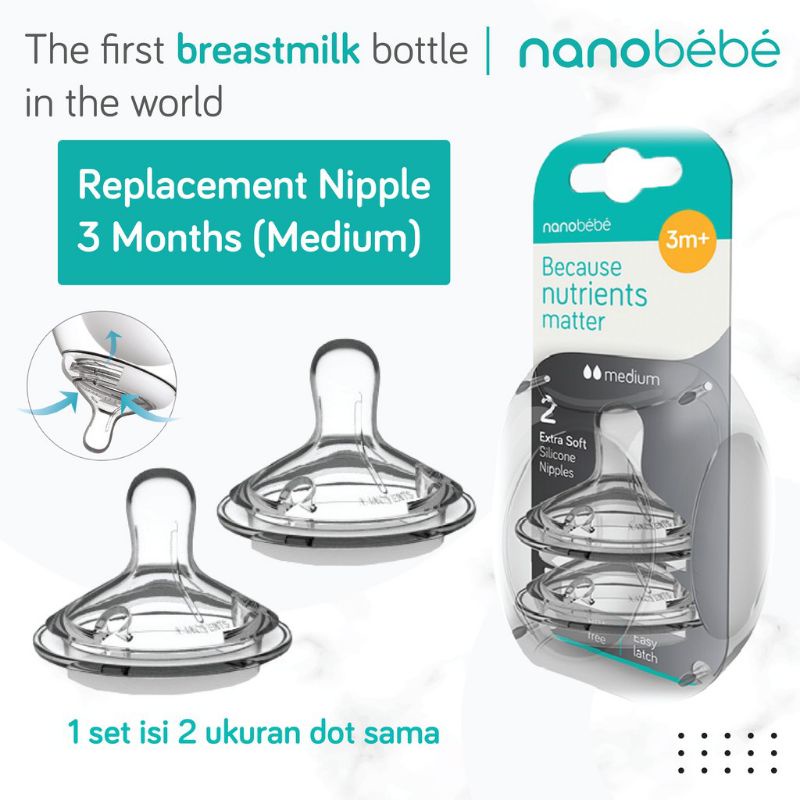 Replacement Nipple Nanobebe, dot bayi Nano bebe